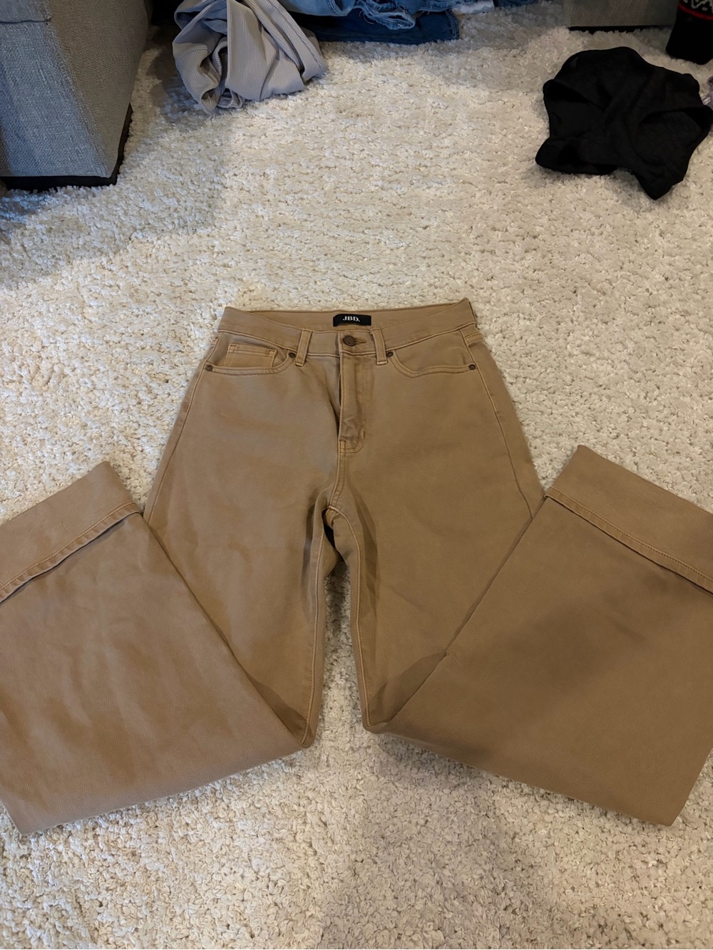 High-Rise Wide Leg Women’s Jeans in Tan